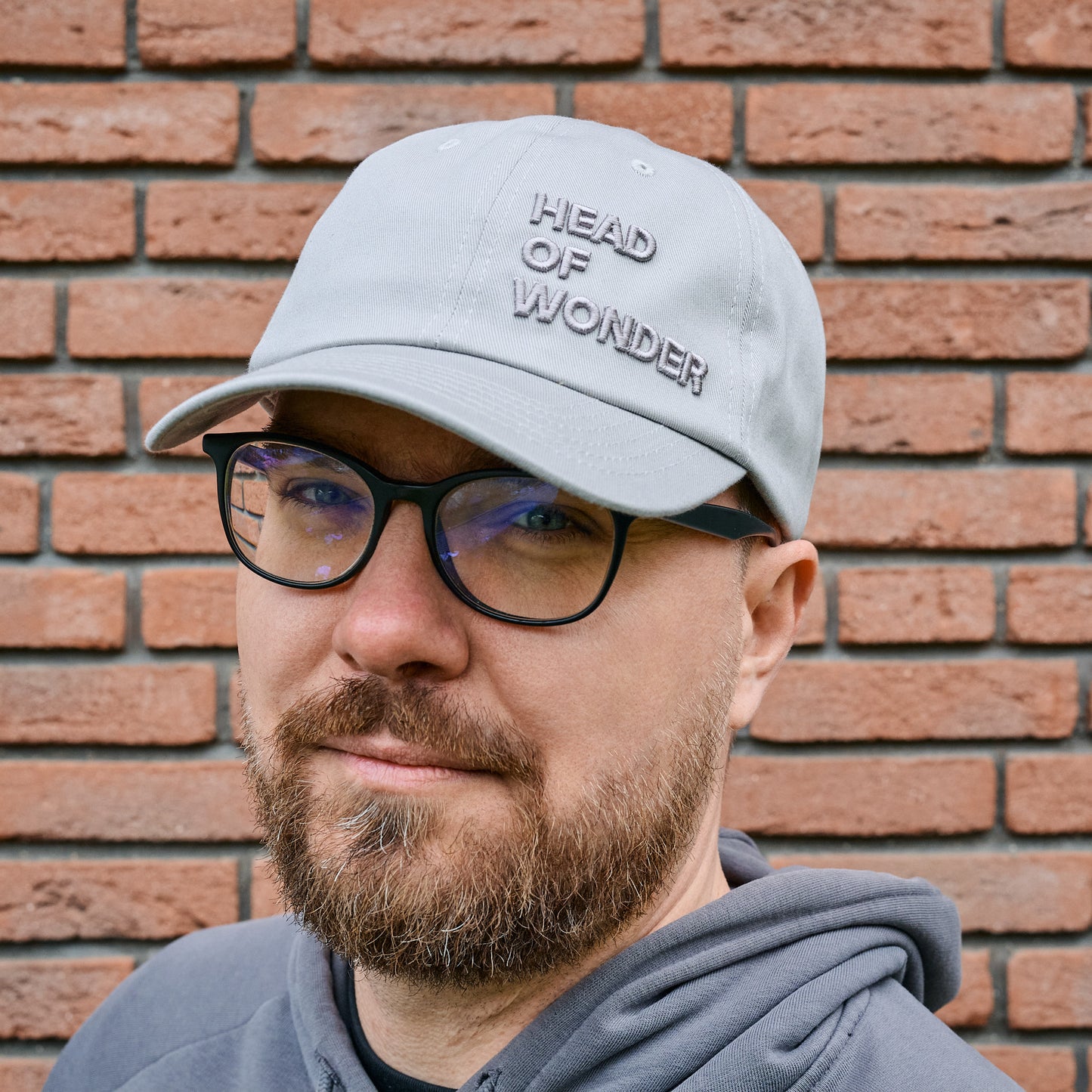 XL kšiltovka HEAD OF WONDER Světle šedá – Dad Hat