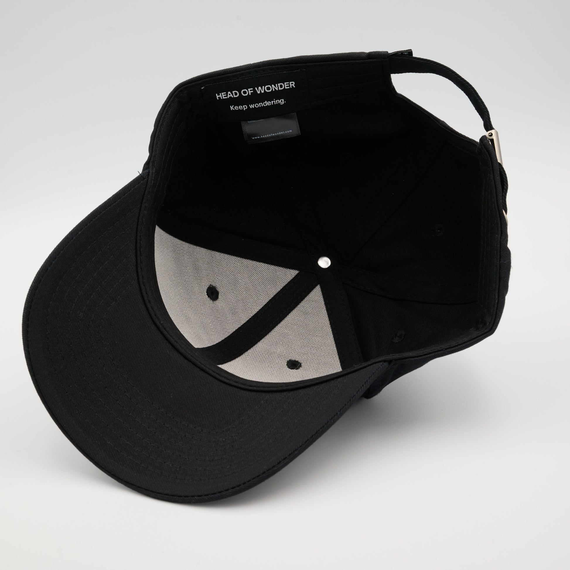 XL HEAD OF WONDER Cap Black V2 – Baseball Cap Detail