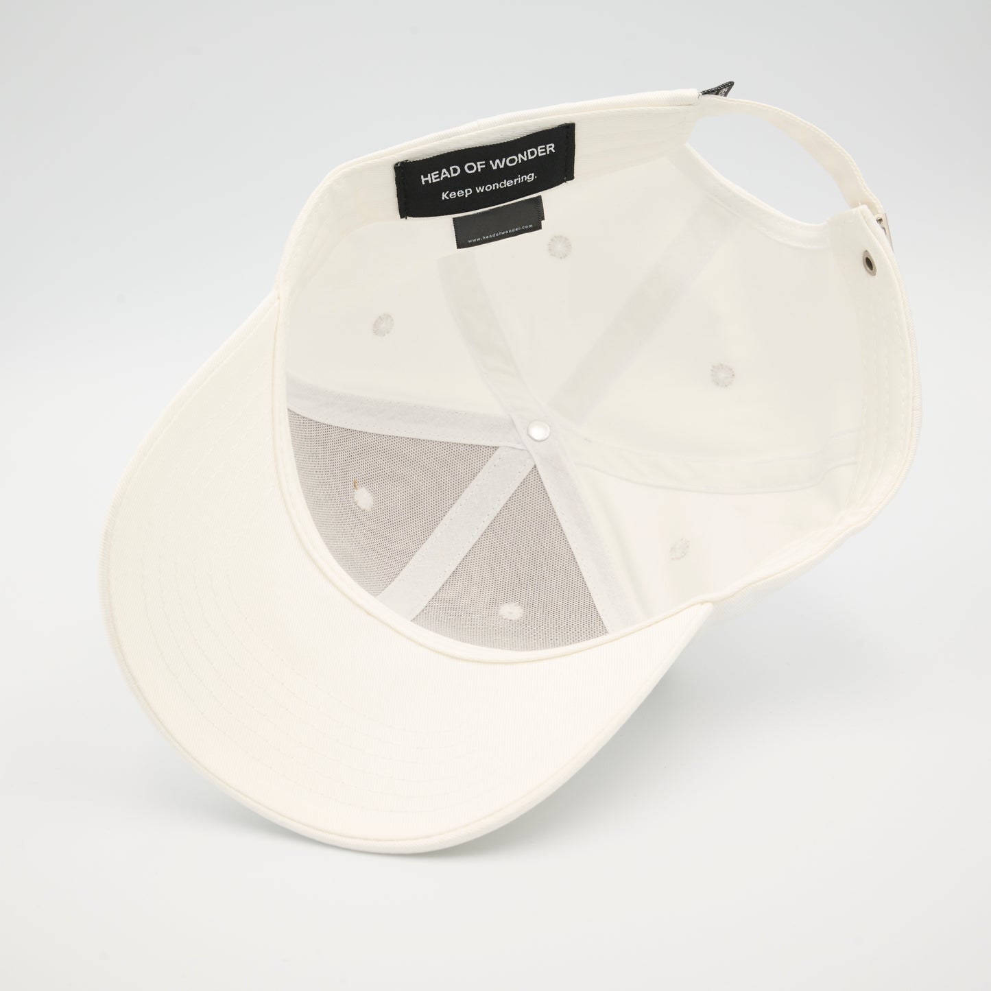 XL HEAD OF WONDER Cap White – Baseball Cap Detail