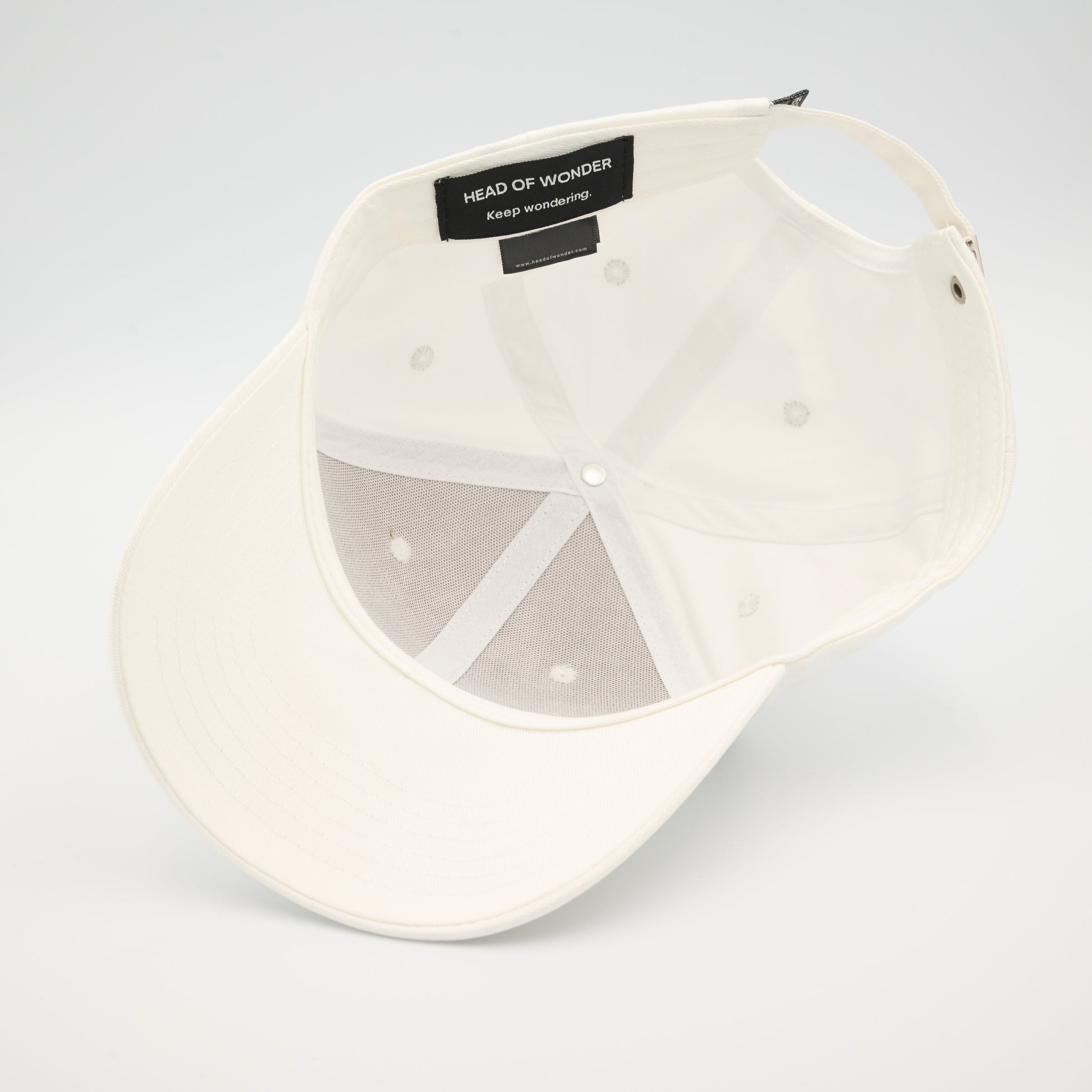 XL HEAD OF WONDER Cap White – Baseball Cap Detail