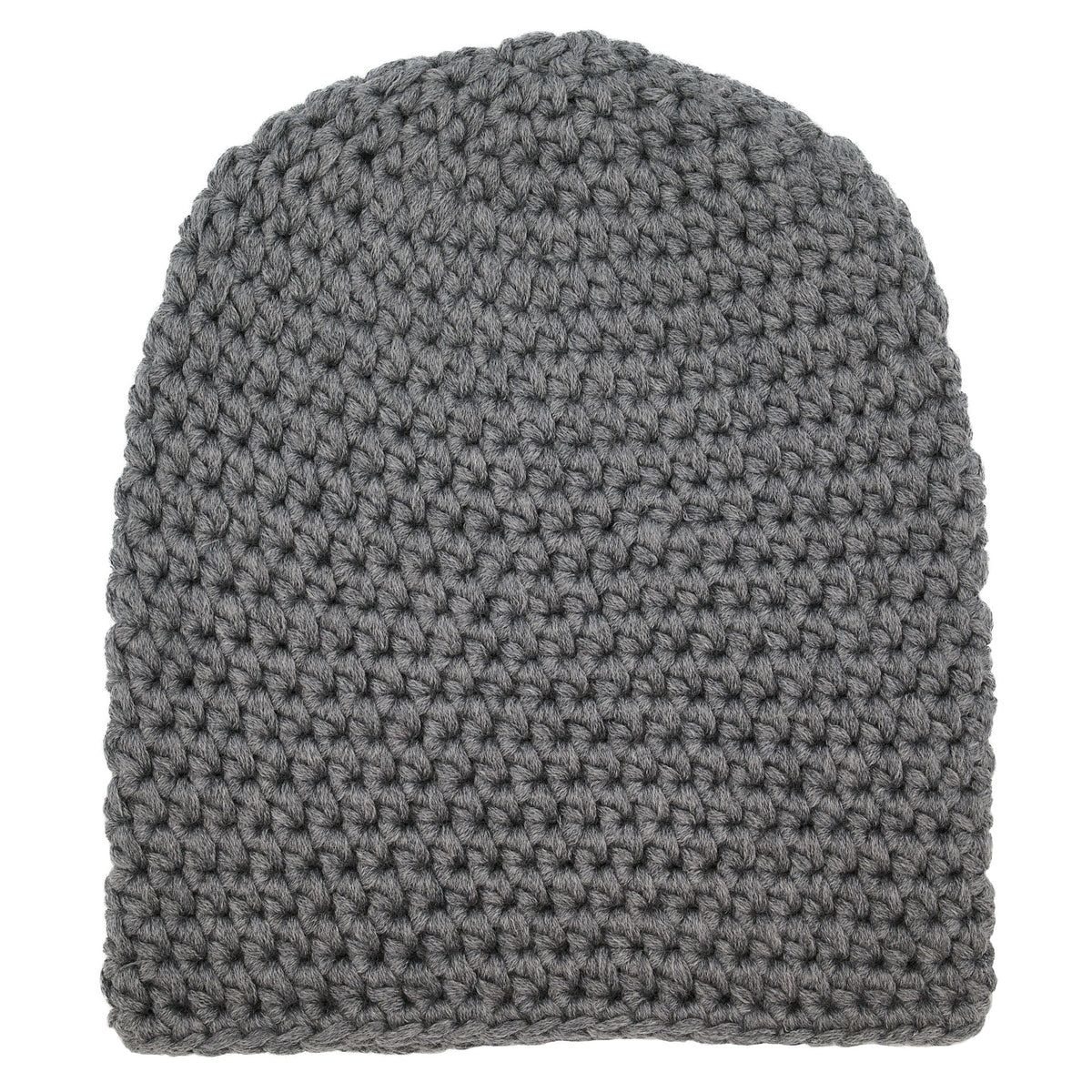 XL Merino Crochet Slouchy Beanie HEAD OF WONDER Grey