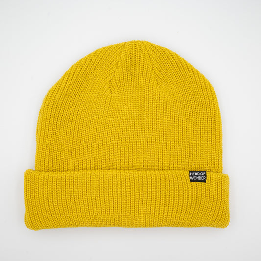 XL Merino čepice HEAD OF WONDER Žlutá – Beanie