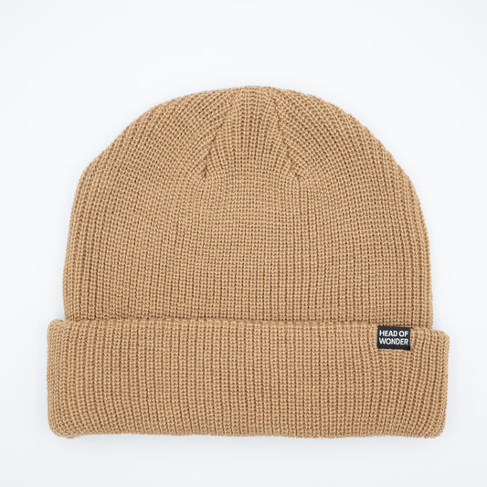 XL Merino čepice HEAD OF WONDER Světle hnědá – Beanie