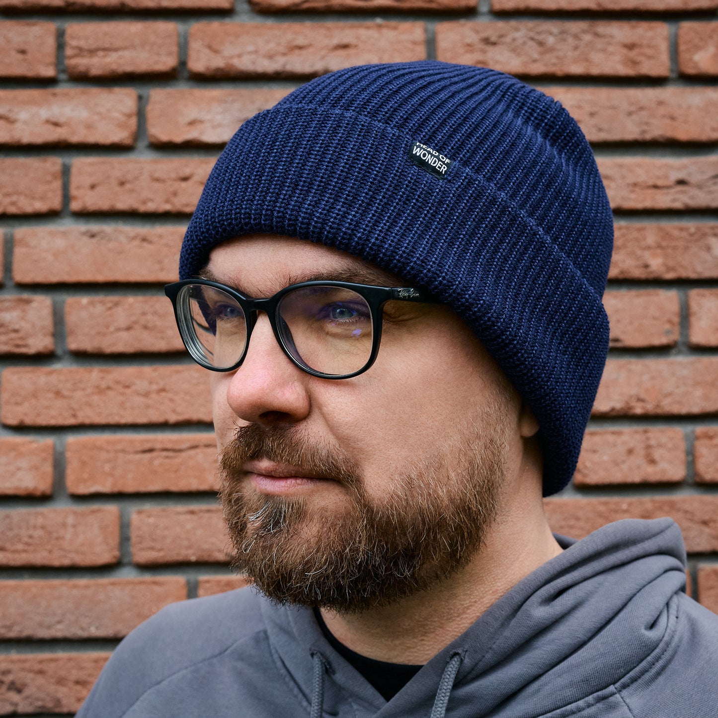XL Merino čepice HEAD OF WONDER Námořnická modrá – Beanie