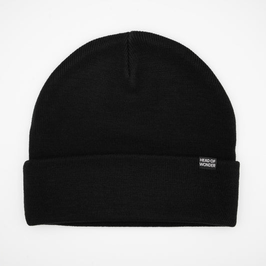 XL HEAD OF WONDER Beanie Black Front