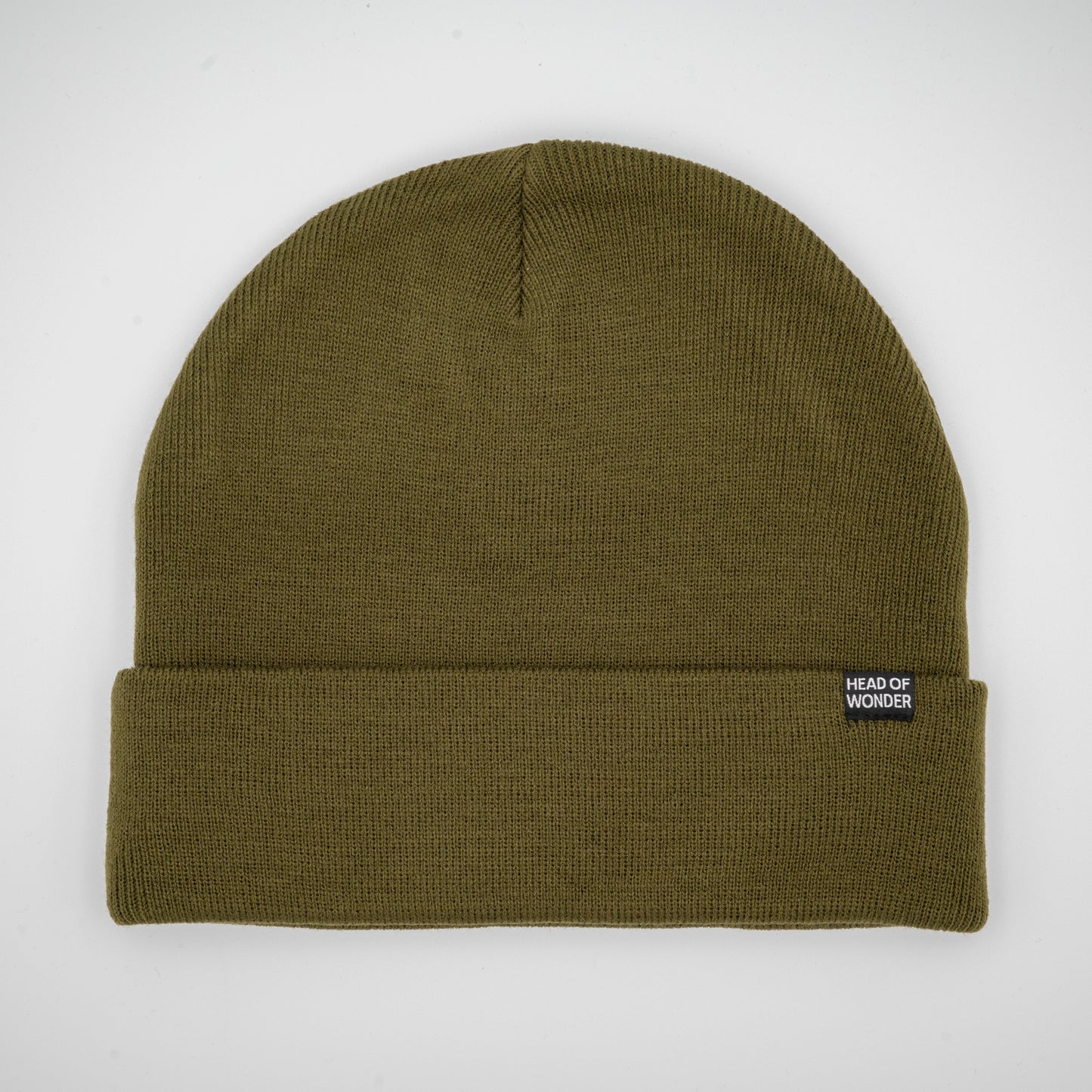 XL HEAD OF WONDER Beanie Olive Front