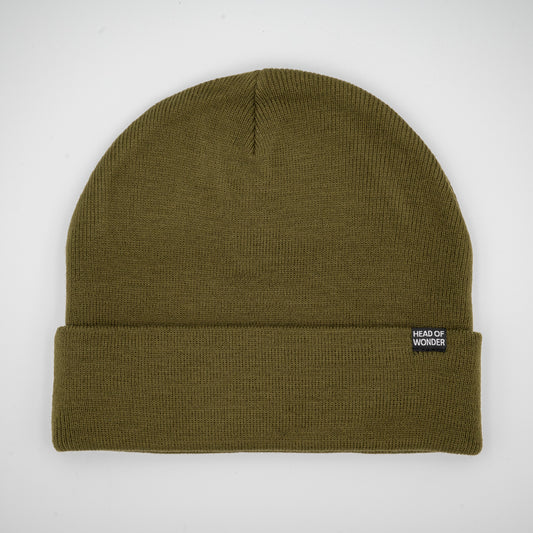 XL HEAD OF WONDER Beanie Olive Front