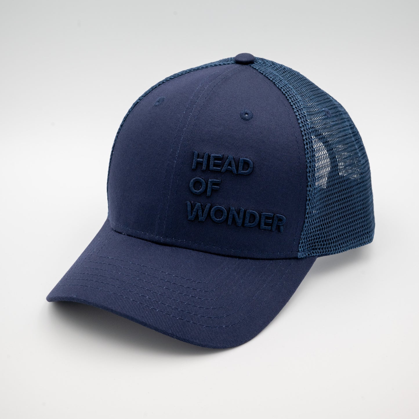 XL HEAD OF WONDER Cap Navy Blue – Classic Trucker Hat Front