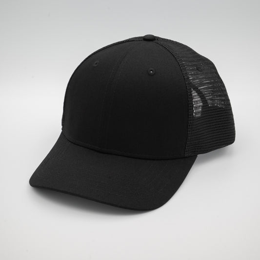 XL Minimalist Cap Black – Classic Trucker Hat Front